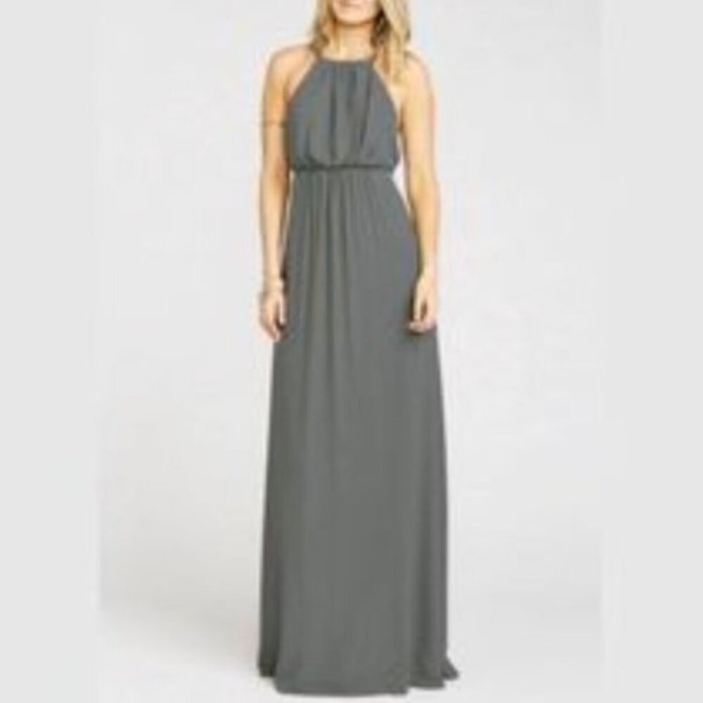 Show Me Your Mumu Gray Maxi Long Floor Length Dress Size Small Formal Wedding